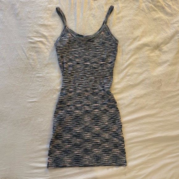 Forever 21 Women’s Blue/Green/Pink Knitted Mini Dress | Size Medium | Tank Dress - Picture 1 of 5